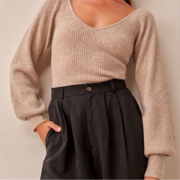 Reformation Hart Cashmere Sweater S - Picture 7 of 8